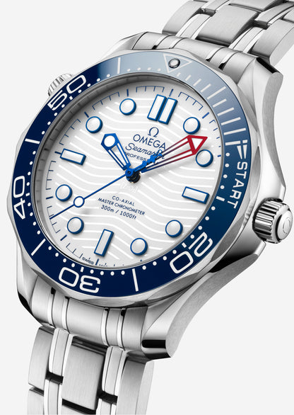Seamaster Diver 300M AMERICA'S CUP 42mm aço com bracelete em aço