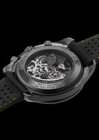 Speedmaster Dark Side Of The Moon, 44,25 mm, cerâmica preta em bracelete de borracha