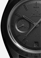 Speedmaster Dark Side of the Moon, 44,25 mm, cerâmica preta em bracelete de borracha