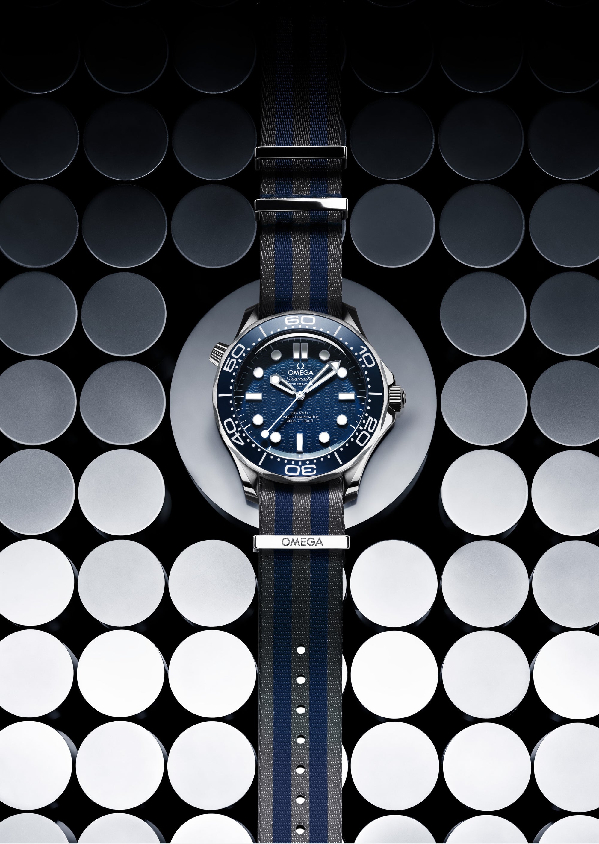 Pulseira Nato 20 mm Edição 007 em poliamida multicolor