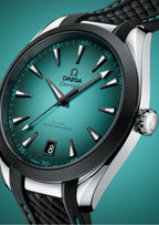 Seamaster Aqua Terra 150M, 41 mm, aço em bracelete de borracha