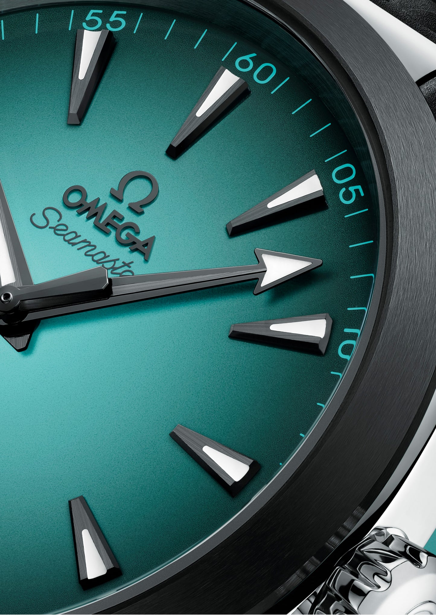 Seamaster Aqua Terra 150M 41mm aço com bracelete de borracha