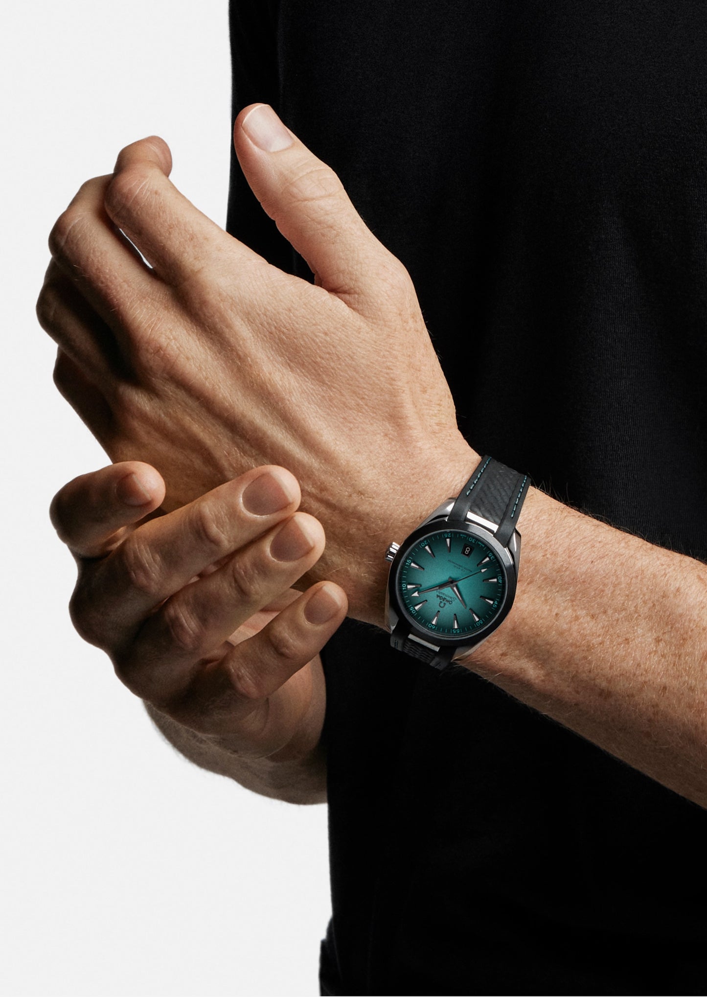 Seamaster Aqua Terra 150M 41mm aço com bracelete de borracha