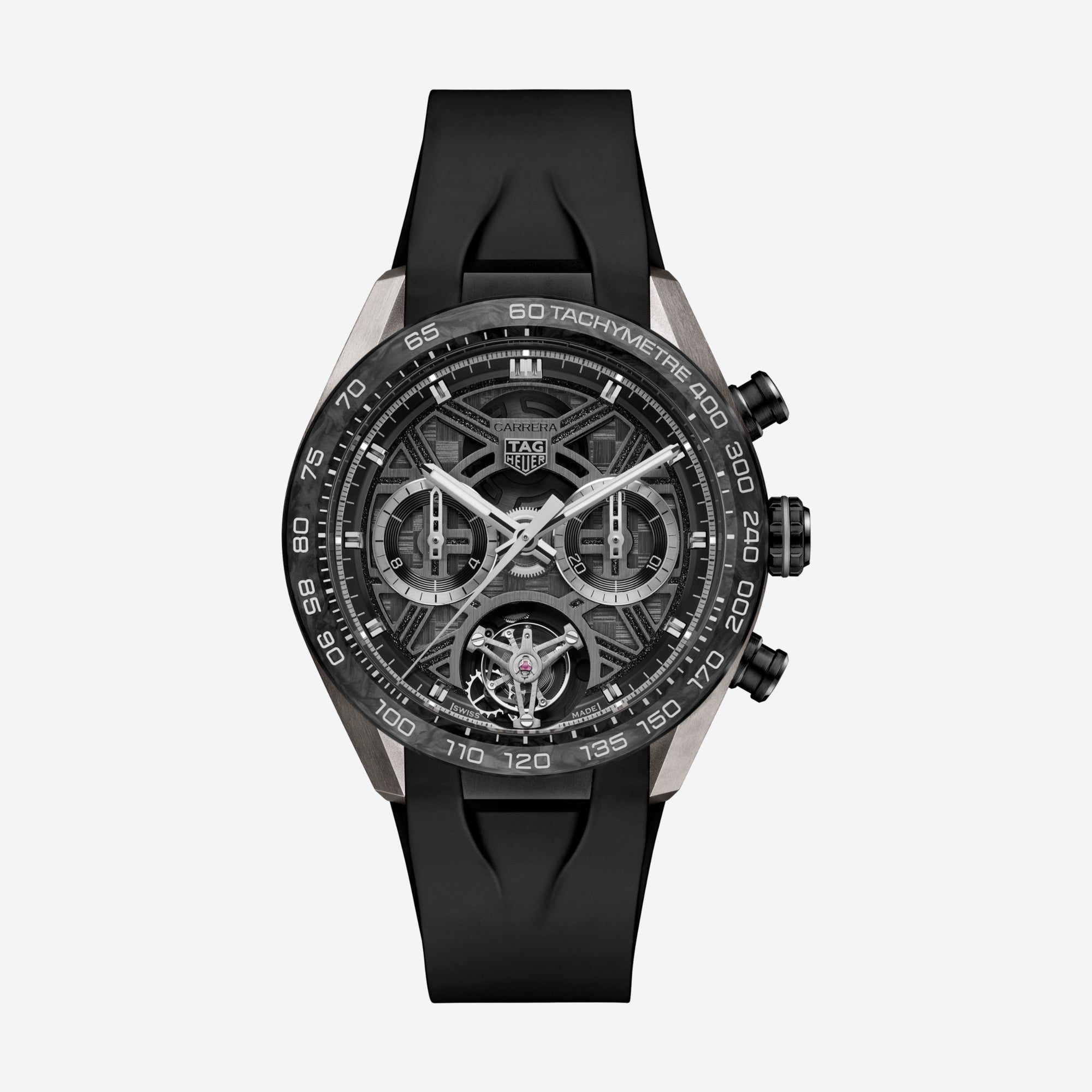 TAG Heuer Carrera Chronograph Tourbillon Extreme Sport, 44 mm, aço em bracelete de borracha