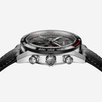 TAG Heuer Carrera Chronograph x Porsche, 44 mm, aço em bracelete de couro
