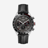 TAG Heuer Carrera Chronograph x Porsche, 44 mm, aço em bracelete de couro