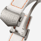 TAG Heuer Monaco Chronograph x Gulf, 39 mm, aço em bracelete de tecido