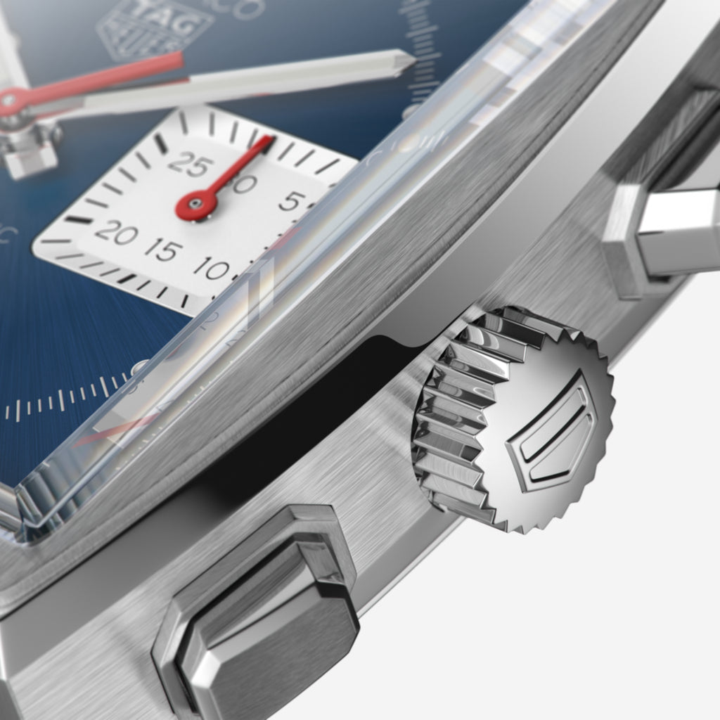 TAG Heuer Monaco Chronograph, 39 mm, aço em aço