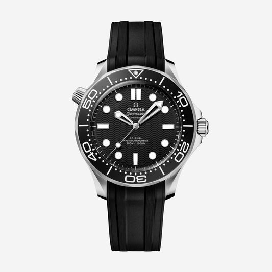 Seamaster Diver 300M 42mm aço com bracelete de borracha