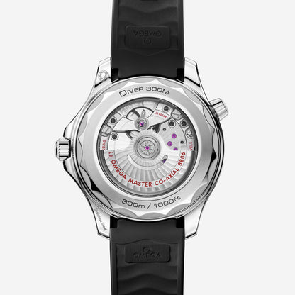 Seamaster Diver 300M 42mm aço com bracelete de borracha