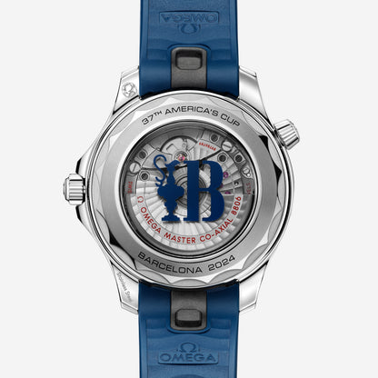 Seamaster Diver 300M AMERICA'S CUP 42mm aço com bracelete de borracha
