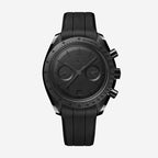 Speedmaster Dark Side of the Moon, 44,25 mm, cerâmica preta em bracelete de borracha