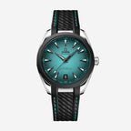 Seamaster Aqua Terra 150M, 41 mm, aço em bracelete de borracha