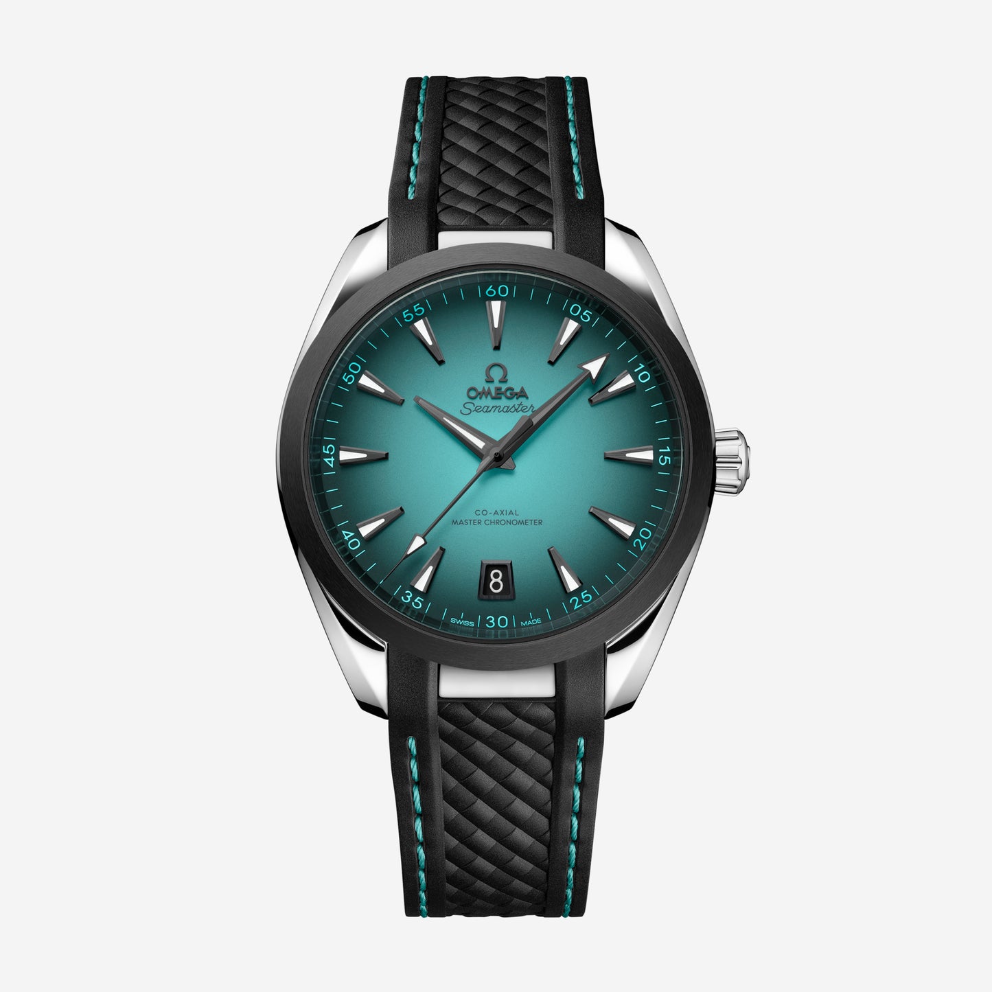 Seamaster Aqua Terra 150M 41mm aço com bracelete de borracha