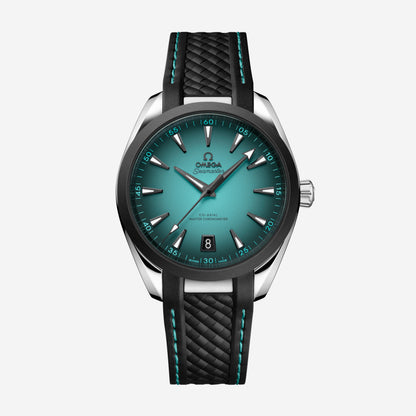 Seamaster Aqua Terra 150M 41mm aço com bracelete de borracha