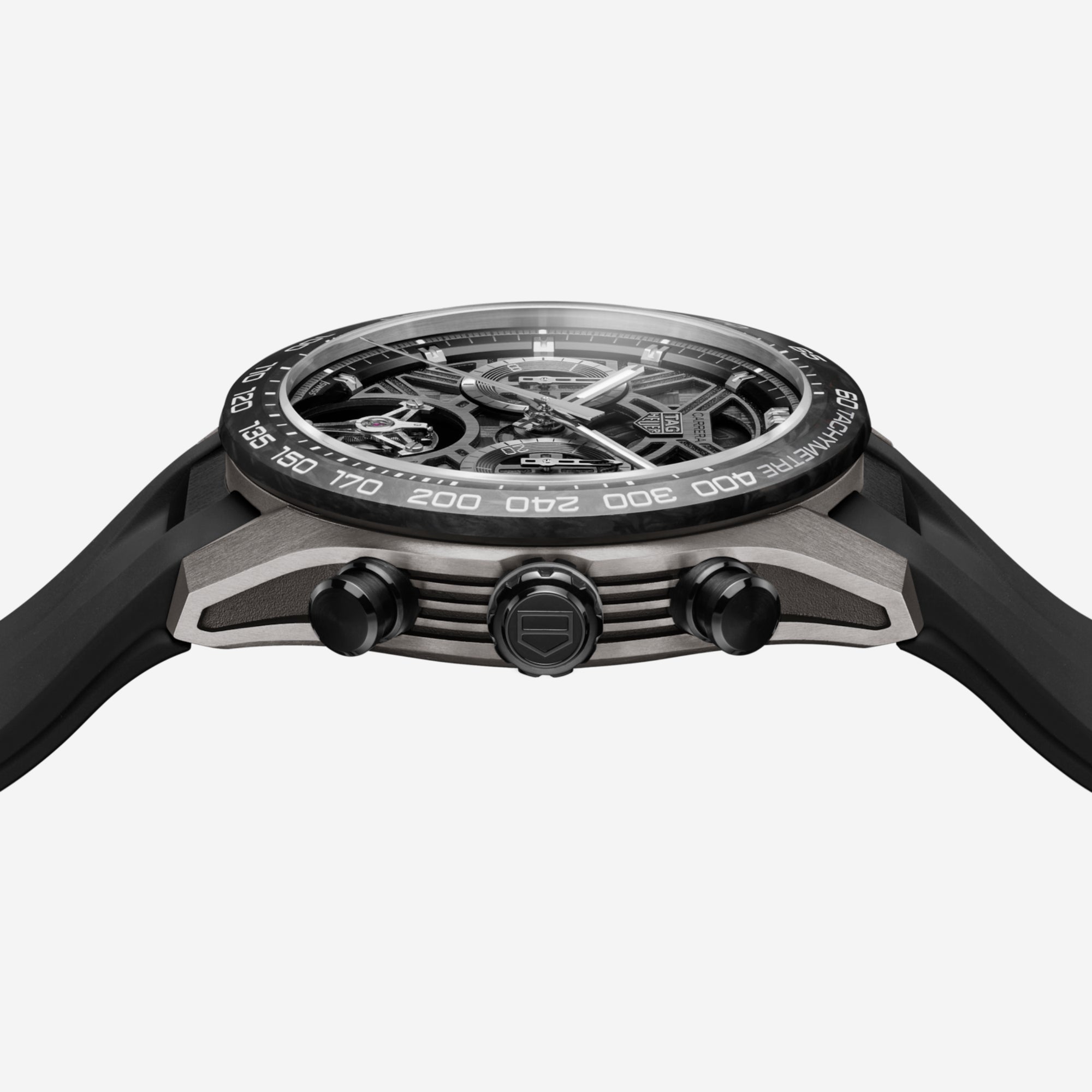 TAG Heuer Carrera Chronograph Tourbillon Extreme Sport, 44 mm, aço em bracelete de borracha