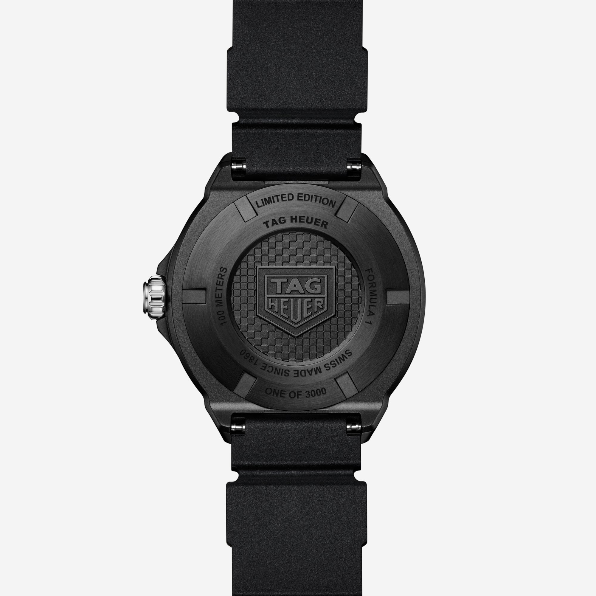 TAG Heuer Formula 1 Solargraph, 38 mm, aço em bracelete de borracha