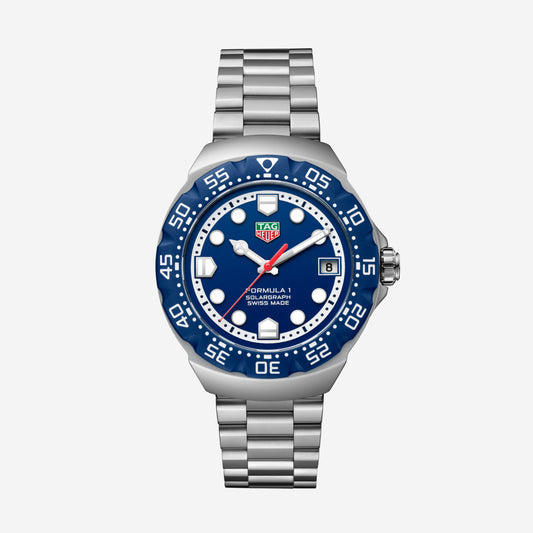 TAG Heuer Formula 1 Solargraph 38mm aço com bracelete em aço