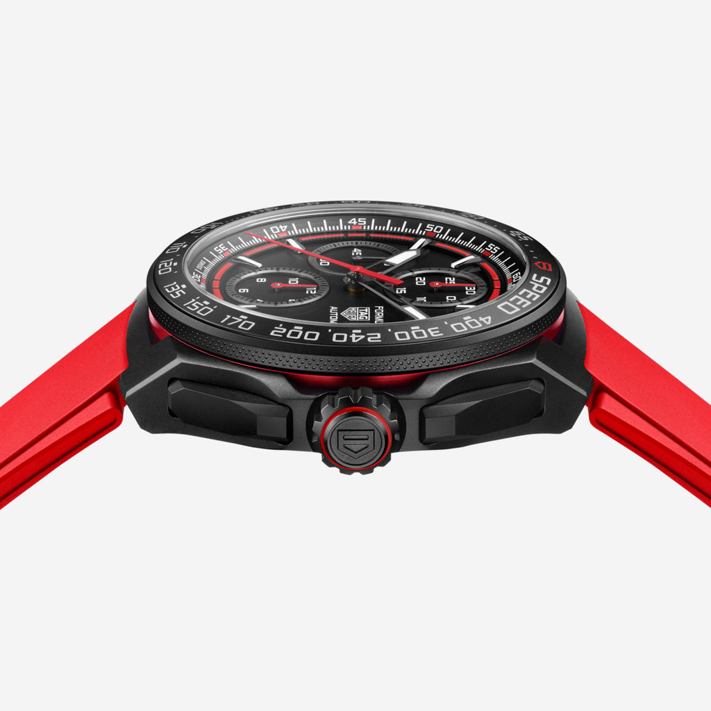 TAG Heuer Formula 1 Chronograph, 44 mm, aço em bracelete de borracha