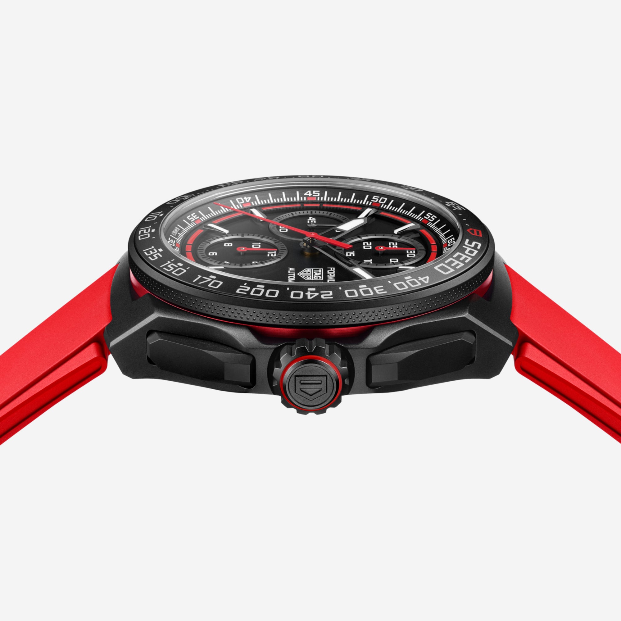 TAG Heuer Formula 1 Chronograph, 44 mm, aço em bracelete de borracha