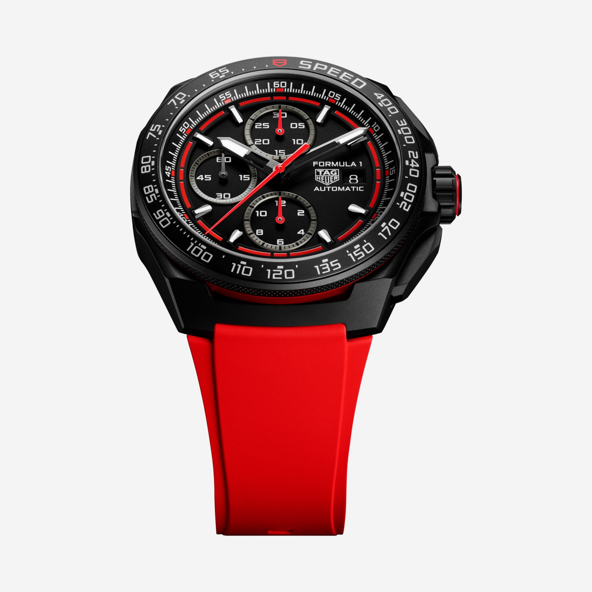 TAG Heuer Formula 1 Chronograph, 44 mm, aço em bracelete de borracha