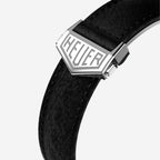 TAG Heuer Monaco Chronograph, 39 mm, aço em bracelete de couro