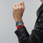 TAG Heuer Monaco Chronograph, 39 mm, aço em bracelete de couro
