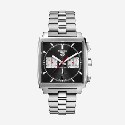 TAG Heuer Monaco Chronograph 39mm aço com bracelete em aço