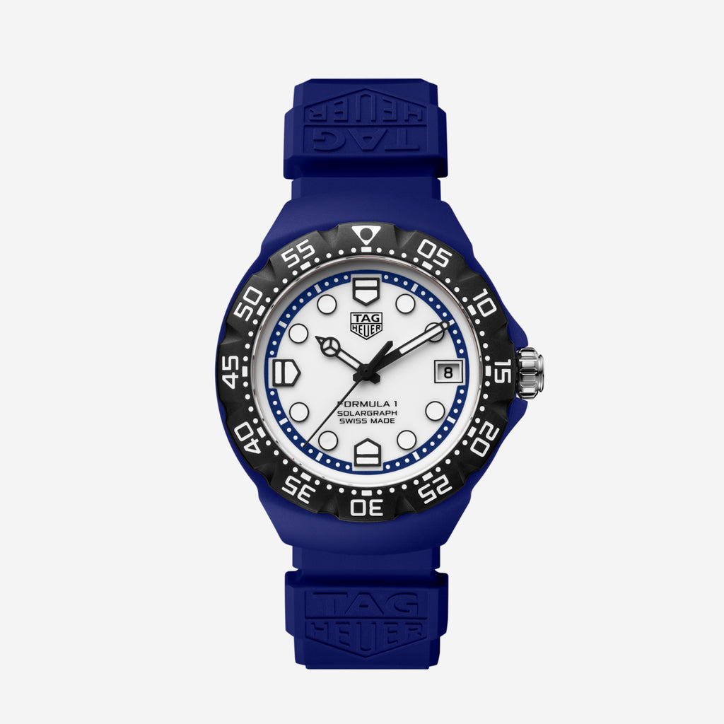 TAG Heuer Formula 1 Solargraph, 38 mm, aço em bracelete de borracha