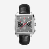 TAG Heuer Monaco Calibre 12 Final Edition, 39 mm, aço em bracelete de couro