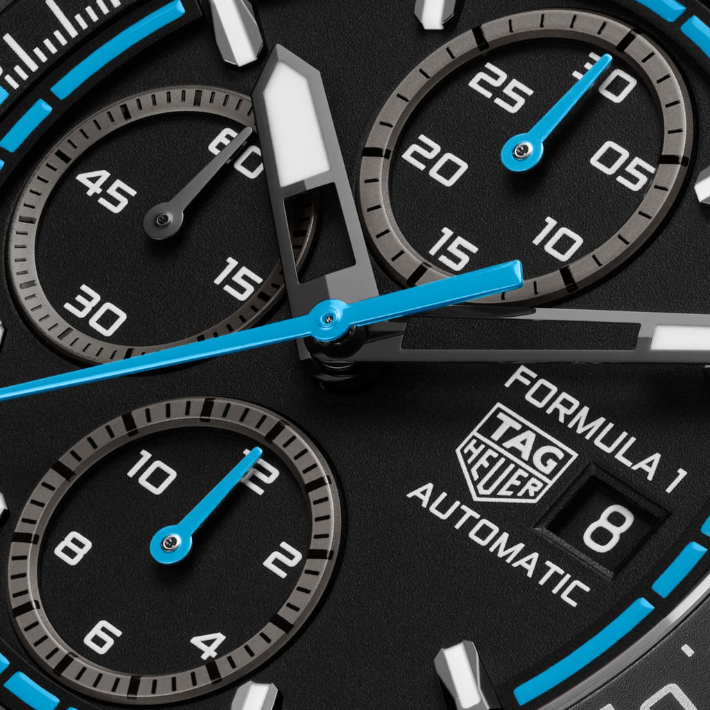 TAG Heuer Formula 1 Chronograph, 44 mm, aço em bracelete de borracha