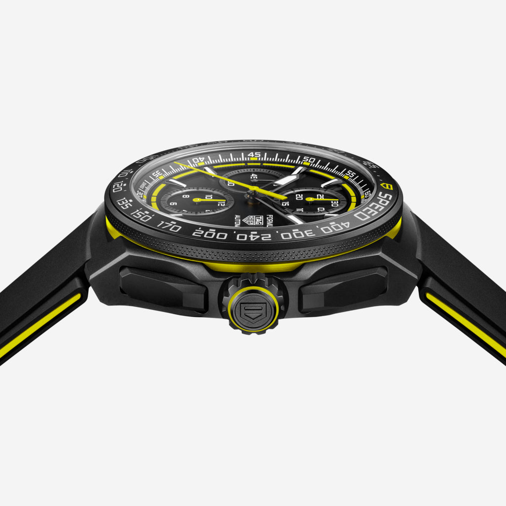 TAG Heuer Formula 1 Chronograph, 44 mm, aço em bracelete de borracha