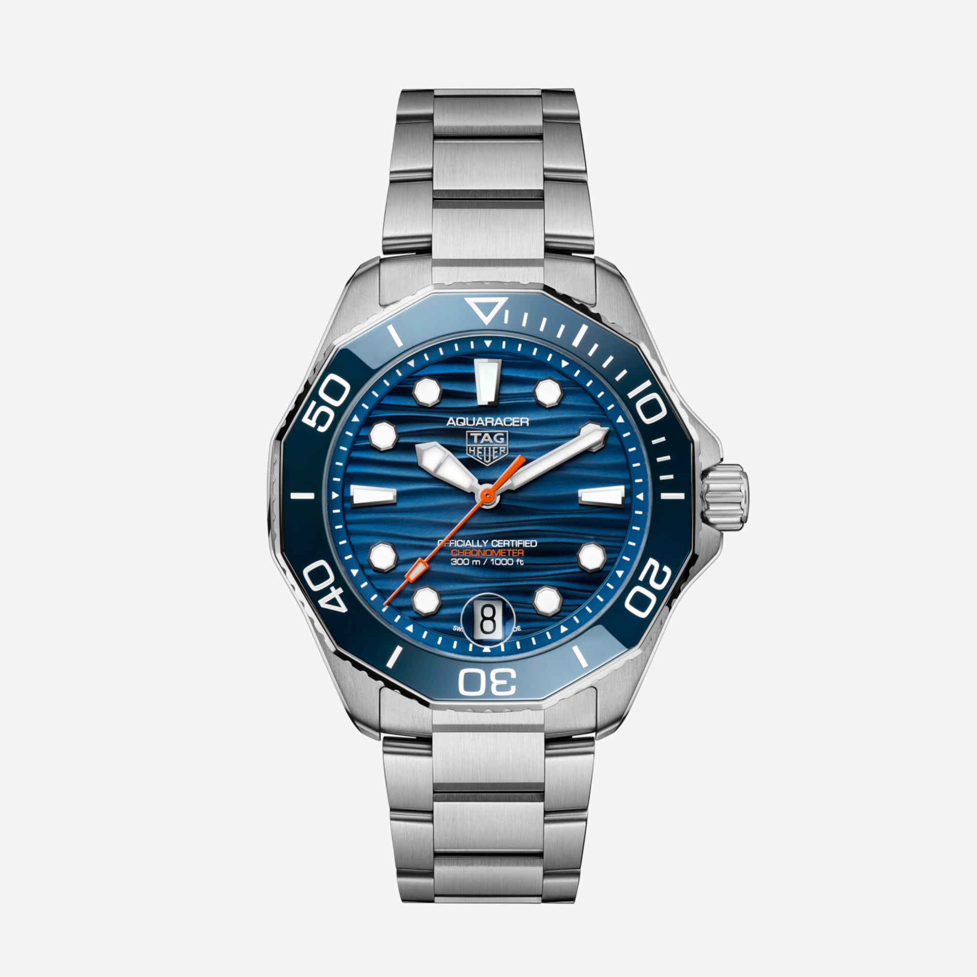TAG Heuer Aquaracer Professional 300 Date, 42 mm, aço em aço