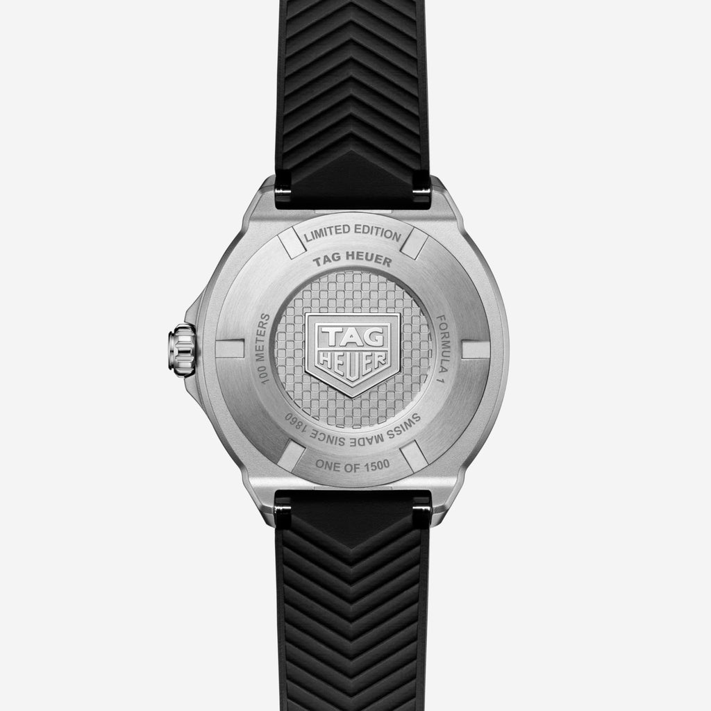 TAG Heuer Formula 1 Solargraph, 38 mm, aço em bracelete de borracha