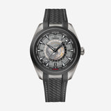 Seamaster Aqua Terra Worldtimer, 43 mm, aço em bracelete de borracha