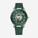 Seamaster Aqua Terra Worldtimer, 43 mm, aço em bracelete de borracha