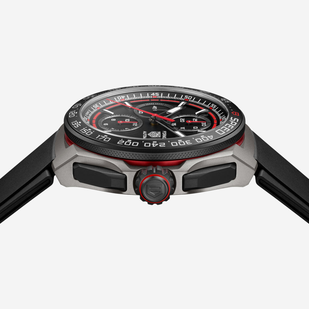 TAG Heuer Formula 1 Chronograph, 44 mm, aço em bracelete de borracha