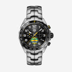 TAG Heuer Formula 1 Chronograph x Senna, 43 mm, aço em aço