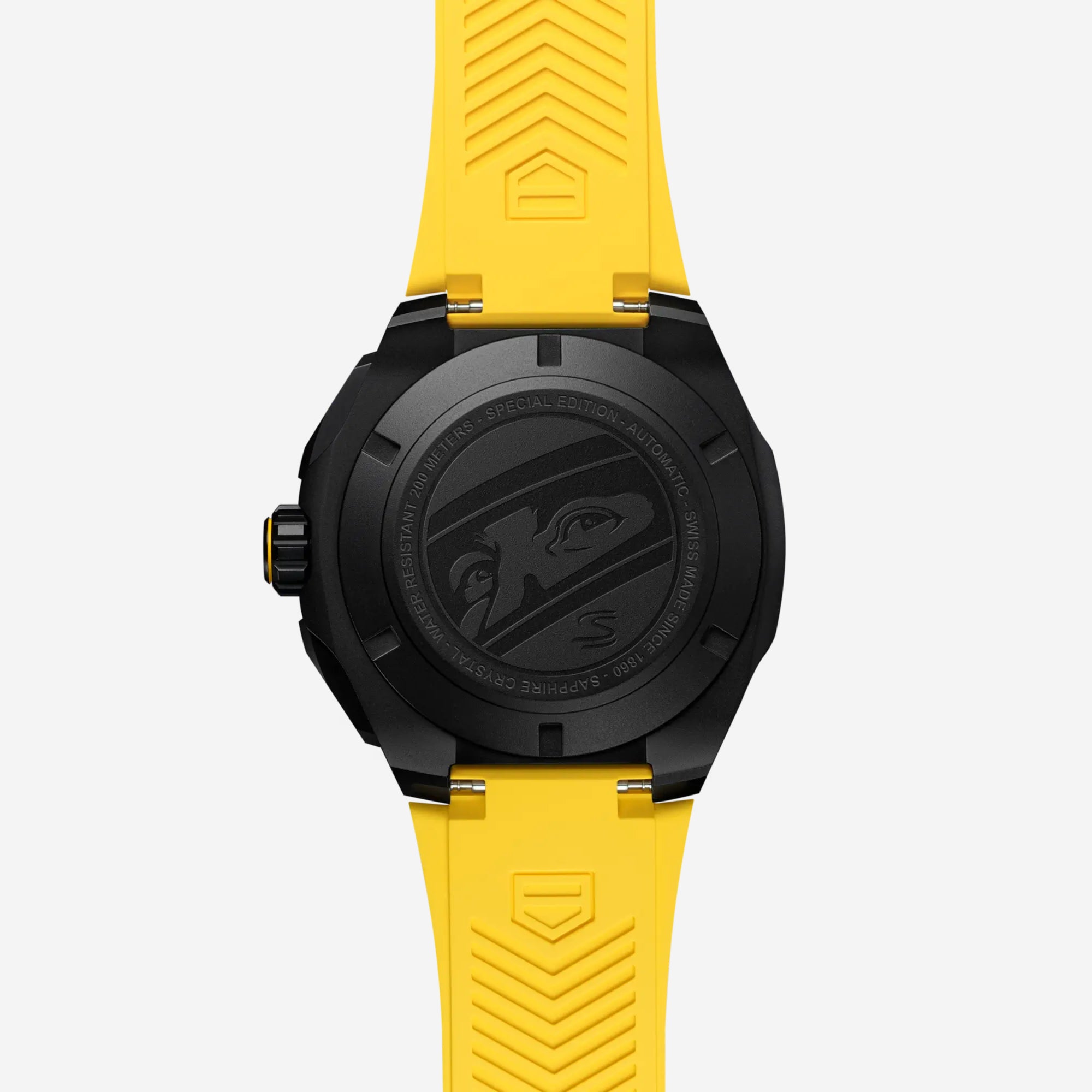 TAG Heuer Formula 1 Chronograph x Senna, 44 mm, aço em bracelete de borracha