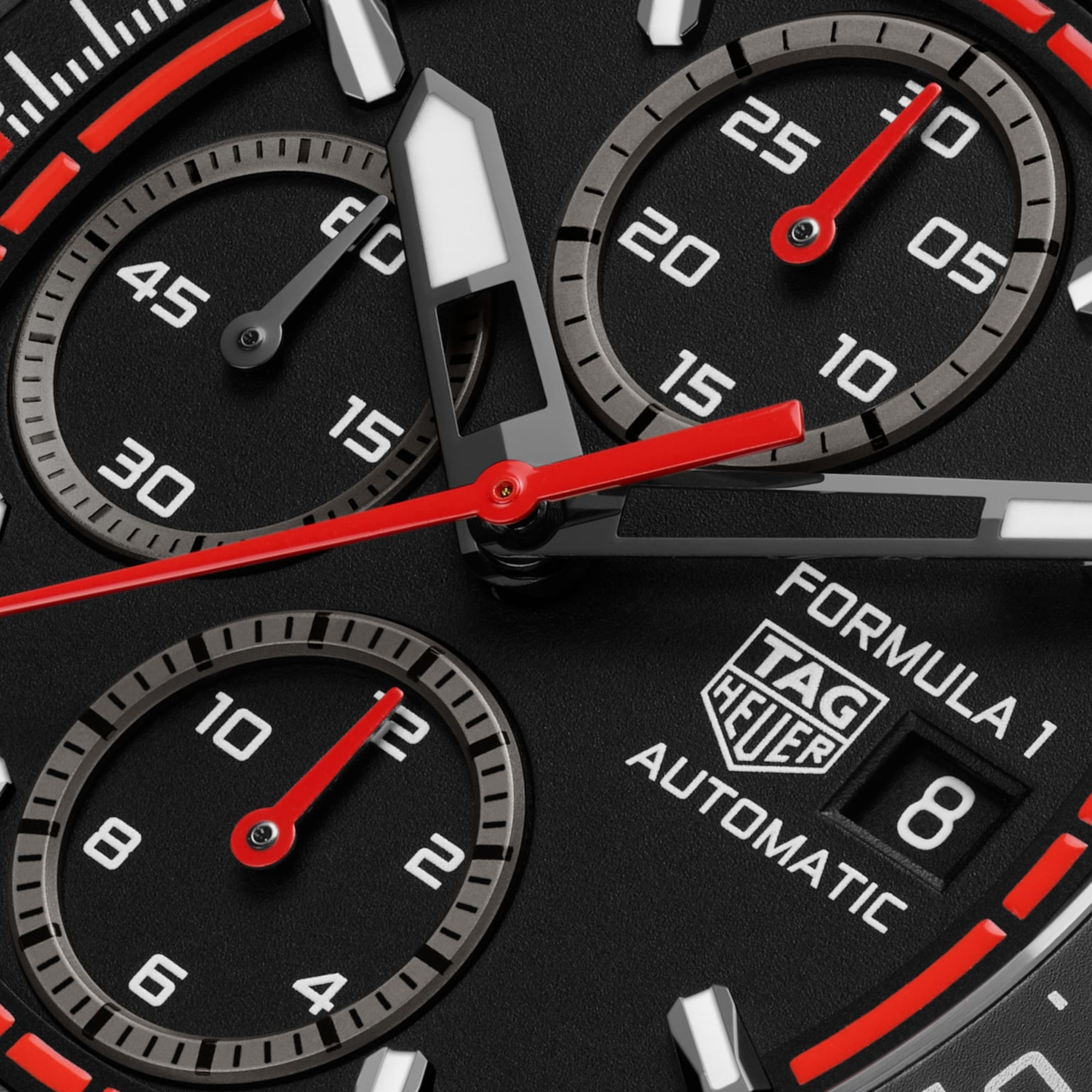 TAG Heuer Formula 1 Chronograph, 44 mm, aço em bracelete de borracha