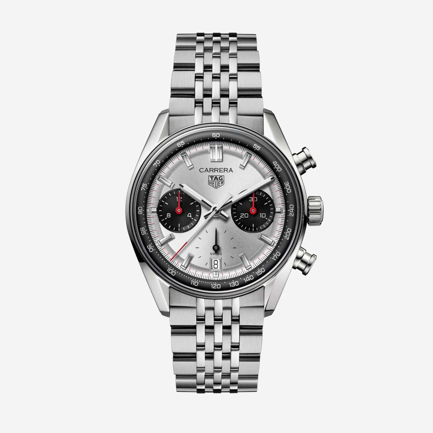 TAG Heuer Carrera Chronograph 39mm aço com bracelete em aço