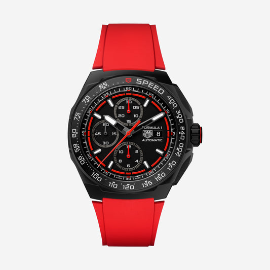 TAG Heuer Formula 1 Chronograph 44mm aço com bracelete de borracha