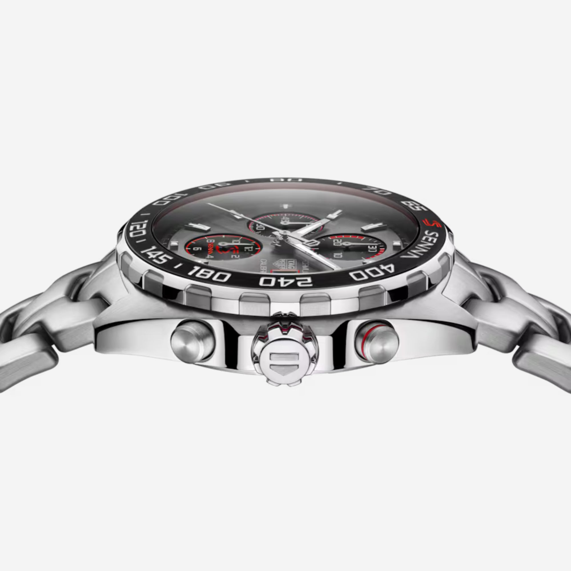 TAG Heuer Formula 1 Chronograph x Senna, 44 mm, aço em aço