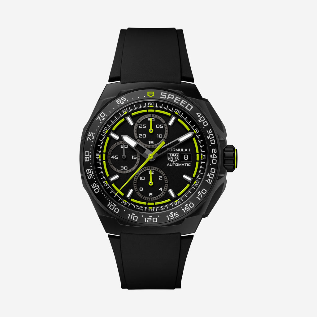 TAG Heuer Formula 1 Chronograph, 44 mm, aço em bracelete de borracha