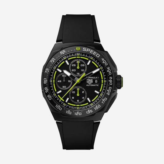 TAG Heuer Formula 1 Chronograph 44mm aço com bracelete de borracha