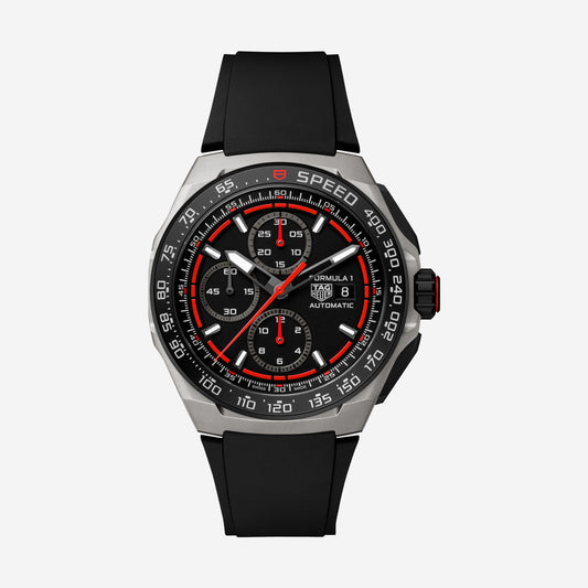 TAG Heuer Formula 1 Chronograph 44mm aço com bracelete de borracha