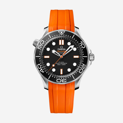 Seamaster Diver 300M 42mm aço com bracelete de borracha
