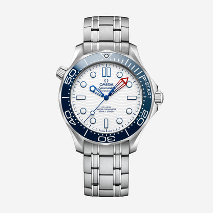 Seamaster Diver 300M AMERICA'S CUP 42mm aço com bracelete em aço