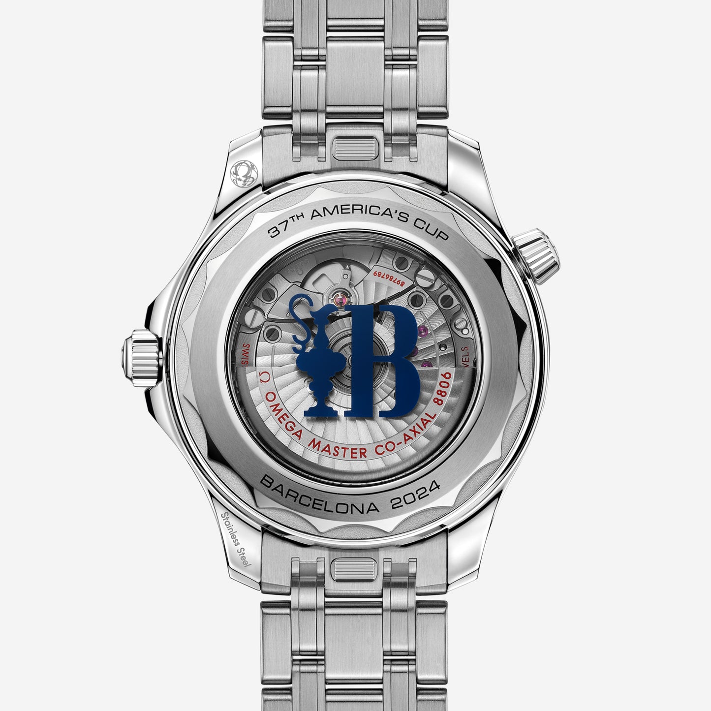 Seamaster Diver 300M AMERICA'S CUP 42mm aço com bracelete em aço