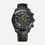 Speedmaster Dark Side Of The Moon, 44,25 mm, cerâmica preta em bracelete de borracha